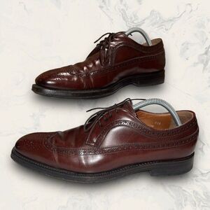 Franceschetti Wingtip Oxford Brown Leather Dress Shoes Mens Size 8